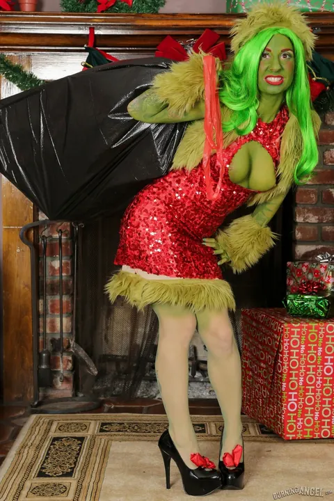 Joanna Angel: Slim Asian MILF Strips Off Santa Suit for Christmas Facial – photo 3 of 17