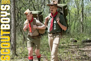 Two Men Suck and Stroke Each Other Outdoors