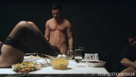Harper Hughes: Curvy Latina in Stockings Spreads on the Table During Orgy – photo 18 of 21