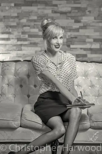 Skinny Blonde Secretary Strips to Lingerie in the Office