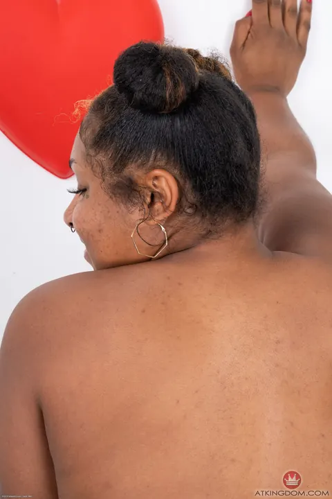 Hairy Ebony Babe Undresses and Spreads Her Thick Ass and Pussy – photo 16 of 20