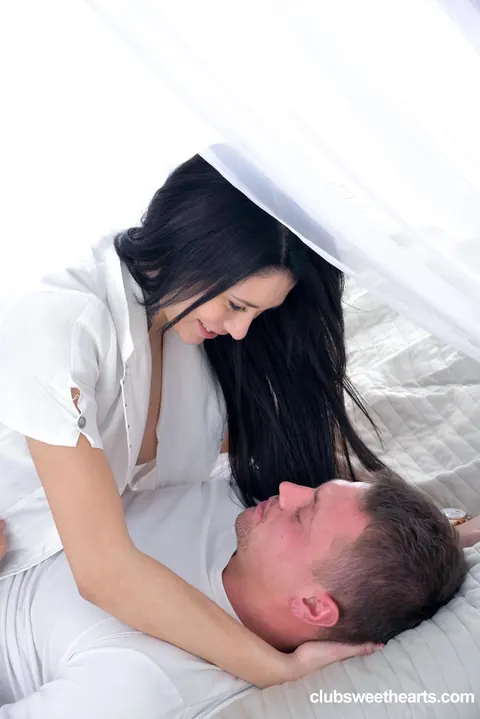Gerta: Brunette Russian in Panties Takes Double Penetration in a Threesome – photo 10 of 20