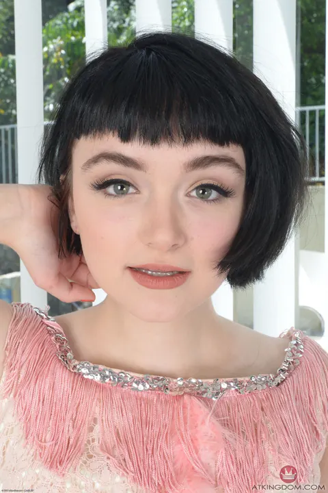 Matilda Bow: Pale Hairy Brunette Undresses and Bares Her Pussy and Asshole – photo 1 of 21