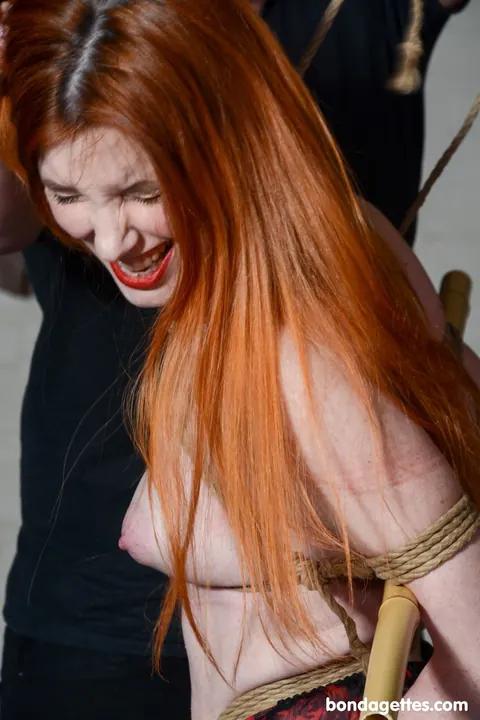 Redhead Bound and Fucked in Hardcore Bondage Session – photo 7 of 21