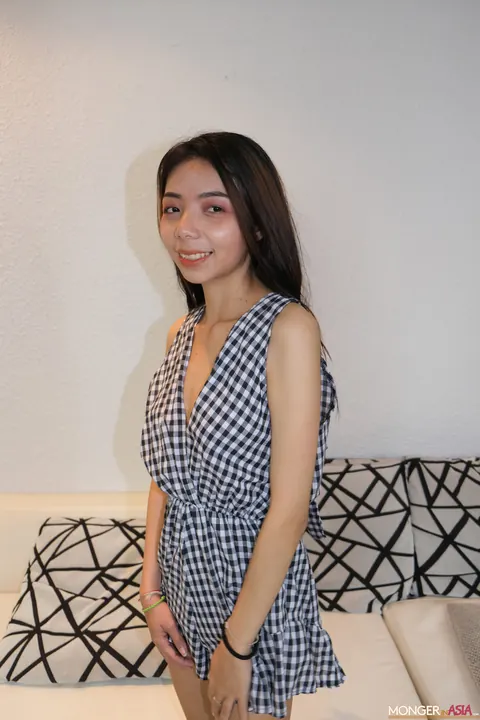 Slim Asian Amateur Strips and Spreads on the Sofa – photo 1 of 20