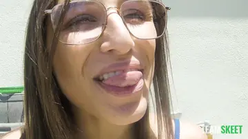 Abella Danger – Curvy Brunette Sucks Cock Then Takes Anal Doggy Style
