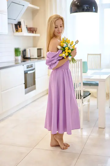 Ukrainian Blonde Poses Nude with Her Small Natural Tits