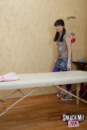 Brunette with Pigtails Sucks Cock and Gets Fucked by Masseur