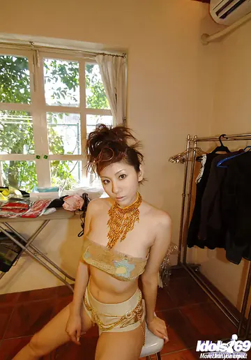 Yuma Asami – Petite Asian Babe with Big Tits Spreads Her Hairy Pussy