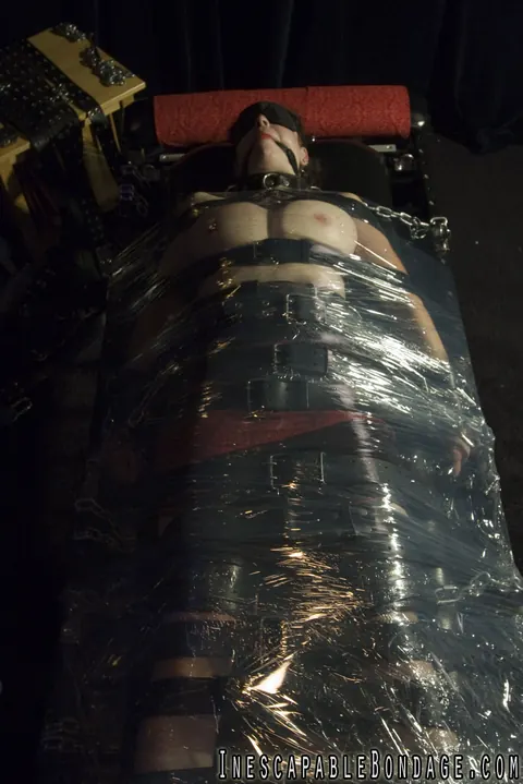 Woman Tied to a Table in Bondage Restraints – photo 7 of 15