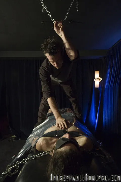 Woman Tied to a Table in Bondage Restraints – photo 13 of 15