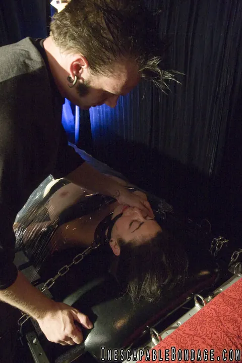 Woman Tied to a Table in Bondage Restraints – photo 15 of 15