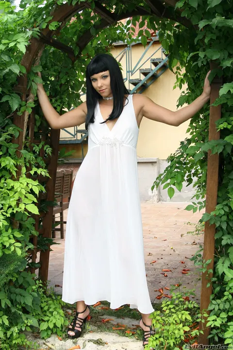 Brunette Rides a Dildo Outdoors – photo 1 of 17