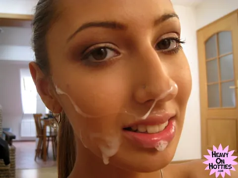 Kitty Jane: Tall Brunette with Big Tits Takes a Facial – photo 18 of 20