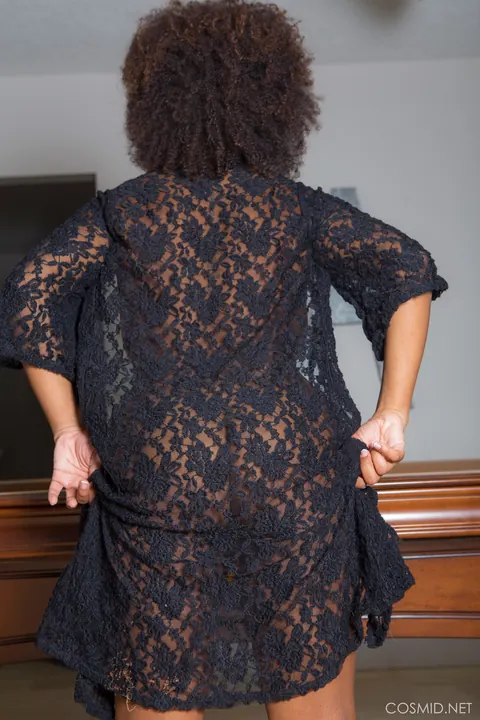 Whitney William: Thick Ebony Babe Strips Out of Her Panties Showing Her Big Tits – photo 12 of 16