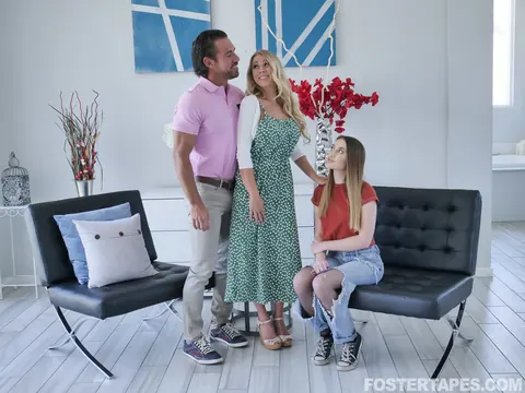 Katie Morgan: Tall Blonde MILF and Brunette Share a Cock in a Threesome – photo 7 of 21