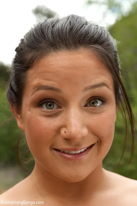Charity Bangs: Busty Brunette Strips Out of Her Bikini While Camping – photo 16 of 16