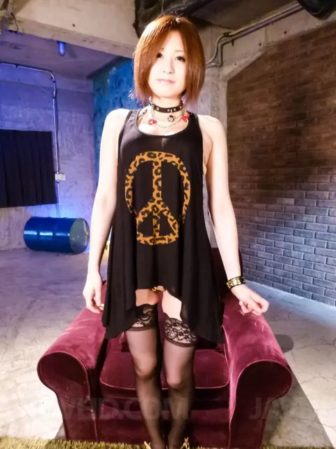 Ruri Haruka: Thick Japanese Redhead in Stockings Uses a Suction Dildo – photo 6 of 15