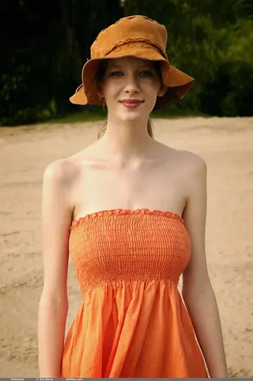 Slim Blonde Babe Flaunts Her Big Natural Tits Outdoors