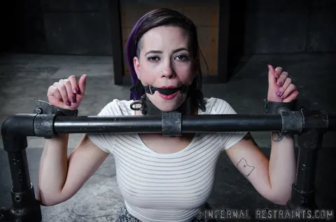Freya French: Redhead PAWG in Stockings Spreads Her Ass During Bondage Masturbation – photo 1 of 14