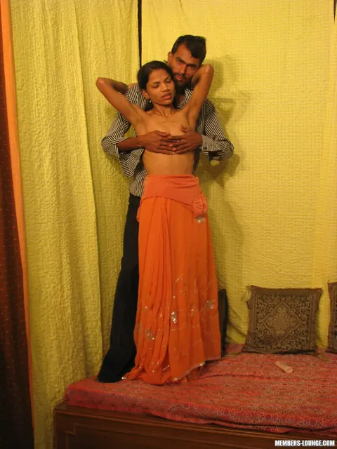 Slim Indian Brunette in a Skirt Uses a Butt Plug Before a Blowjob – photo 3 of 15