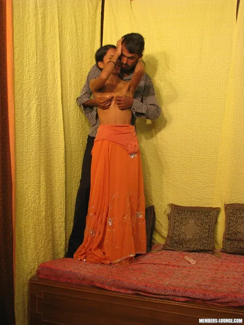 Slim Indian Brunette in a Skirt Uses a Butt Plug Before a Blowjob – photo 2 of 15