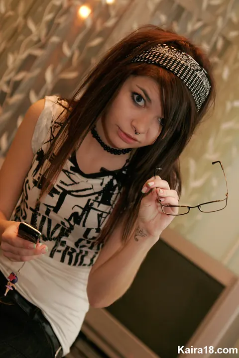 Skinny Czech Brunette Takes Off Her Glasses While Undressing – photo 14 of 15