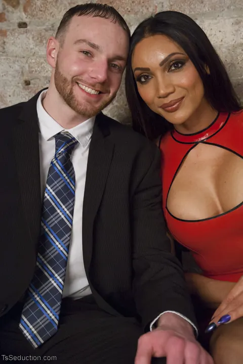 Brunette Trans MILF Dominates Her Man and Has Sex – photo 1 of 20