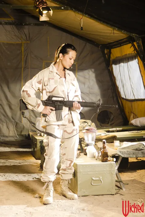 Gianna Lynn: Filipina in an Army Uniform Teases Her Big Tits – photo 1 of 20