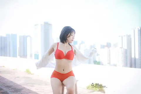 Thick Asian Brunette Poses in Lingerie and a Costume – photo 19 of 20
