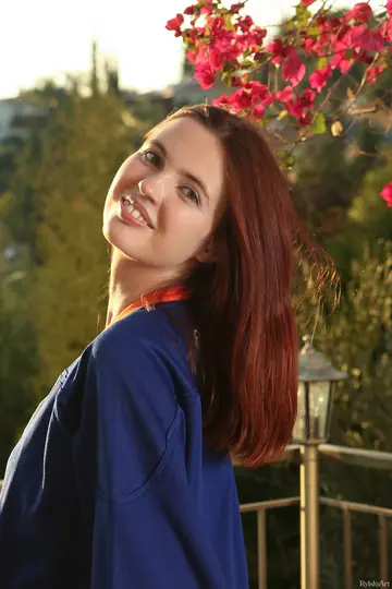 Felicia Vina – Redhead with Small Natural Tits and Tattoo Strips Nude