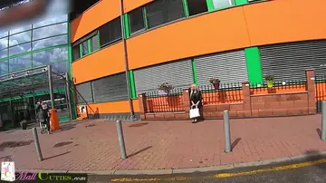 European Blonde Strips Out of Her Panties for Outdoor Sex