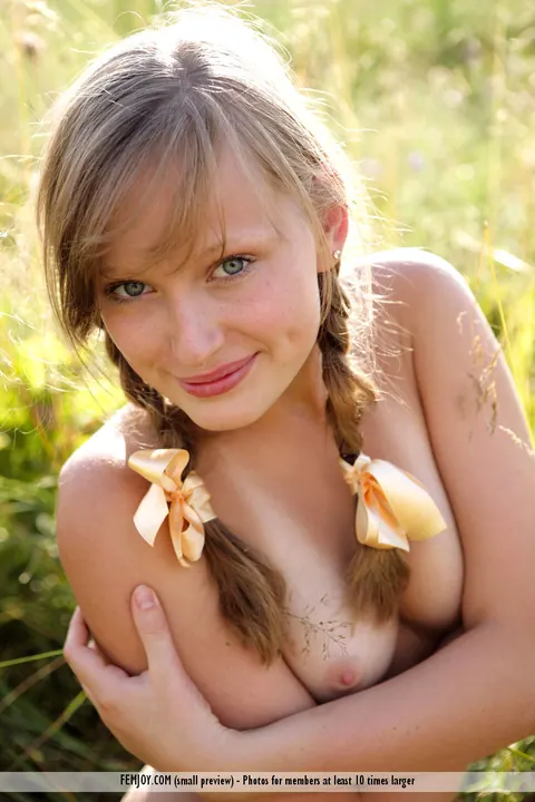 Nusia: European Blonde PAWG in Pigtails Spreads Her Ass – photo 9 of 16