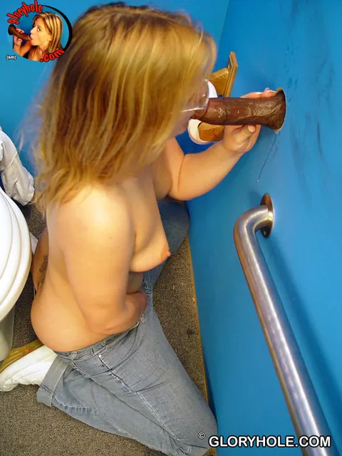 Erika Kole: Mature Blonde MILF Gives a Gloryhole Blowjob – photo 13 of 21