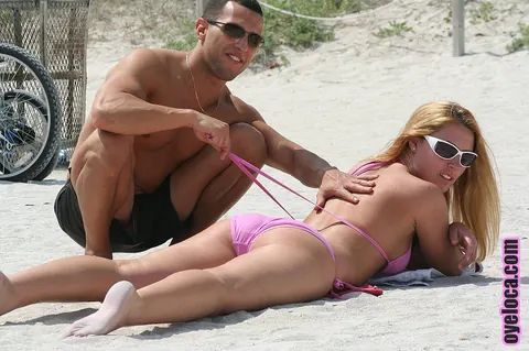 Summer Alessandro: Outdoors, a Latina Redhead in a Bikini and Glasses Fucks Her Guy – photo 6 of 17
