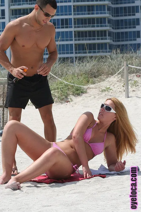 Summer Alessandro: Outdoors, a Latina Redhead in a Bikini and Glasses Fucks Her Guy – photo 17 of 17
