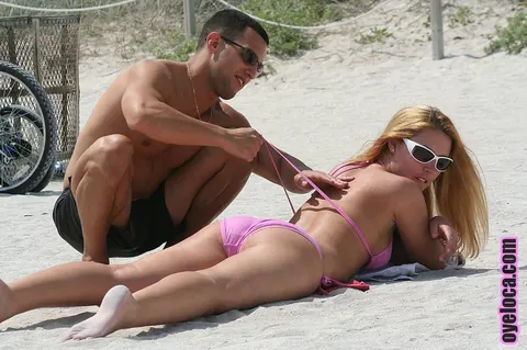 Summer Alessandro: Outdoors, a Latina Redhead in a Bikini and Glasses Fucks Her Guy – photo 8 of 17