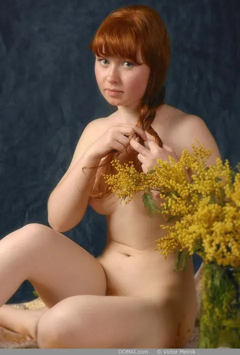 Redhead Strips Nude and Spreads Her Pussy Wide – photo 11 of 20
