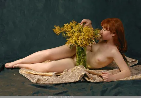 Redhead Strips Nude and Spreads Her Pussy Wide – photo 9 of 20