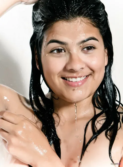 Thick Indian Woman Covers Her Boobs in the Shower – photo 3 of 16