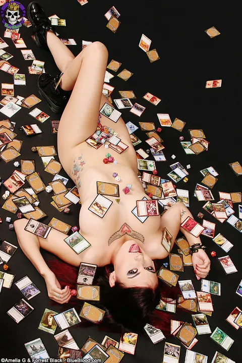Scarlet Starr: Slim Redhead with Big Natural Tits Poses Nude for Fantasy Cards – photo 4 of 15