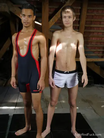 Two Slim Men Stroke and Finger Each Other