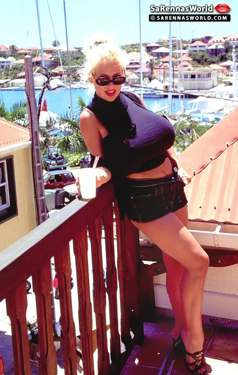 SaRenna Lee: Busty Blonde in Glasses Spreads in Her Bikini Outdoors – photo 15 of 20