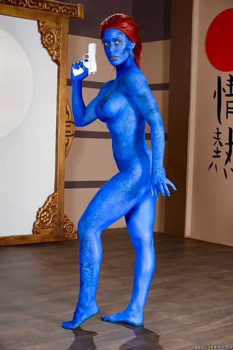 Nicole Aniston: Redhead in Body Paint Shows Off Her Enhanced Tits and Spreads – photo 2 of 16