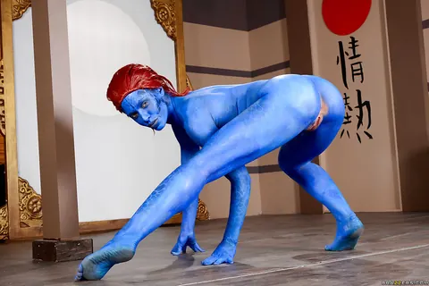 Nicole Aniston: Redhead in Body Paint Shows Off Her Enhanced Tits and Spreads – photo 9 of 16
