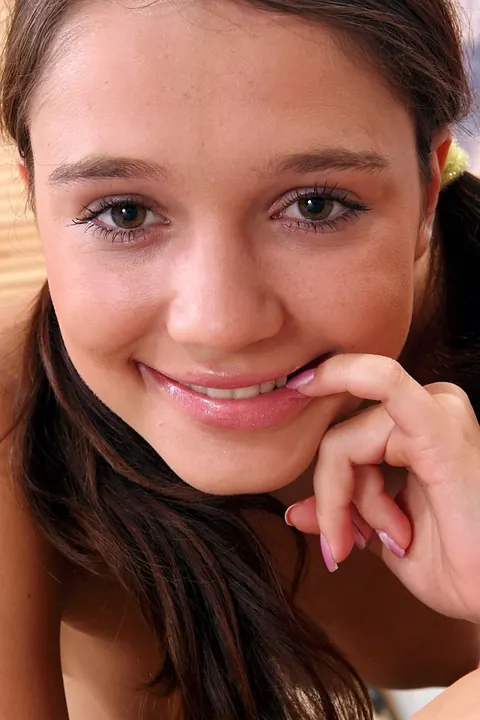 Veronika Lindnerova: Brunette with Pigtails Lifts Her Skirt and Uses a Dildo – photo 5 of 21