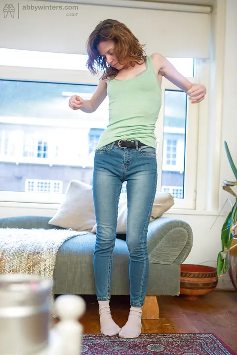 Emma Evins: Slim European Redhead Pulls Tight Jeans Over Her Hairy Pussy – photo 15 of 16