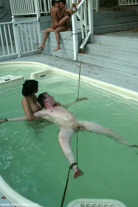 Mika Tan: Petite Latina and Slim Asian Brunette Dominate Restrained Partners Outdoors – photo 16 of 20