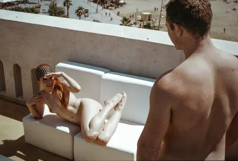 Amarna Miller: Redhead with Natural Tits and Glasses Gets Fucked in the Pool Threesome – photo 20 of 21
