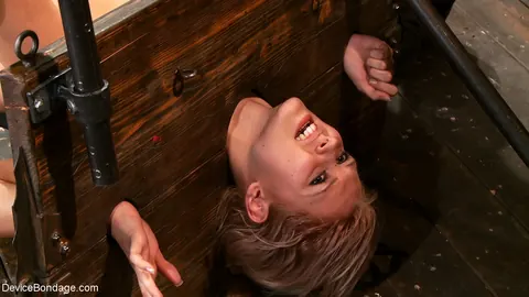 Katie Summers: Petite Blonde with Pigtails and Fake Tits Bound, Spread and Fingered – photo 6 of 21